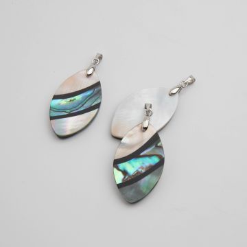 Zawieszka z muszli Paua markiza 45x20,5mm