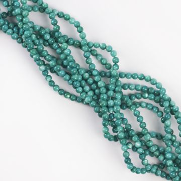 Kulka z masy perłowej turkusowa 4mm