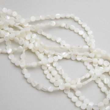 Masa perłowa opalizująca krążek biały 6mm