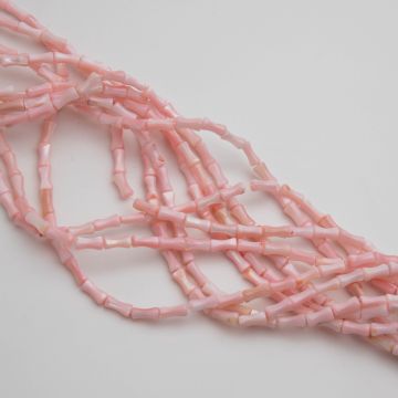 Masa perłowa kosteczki różowe 4x8mm