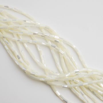 Masa perłowa walec gładki biały 3x5mm