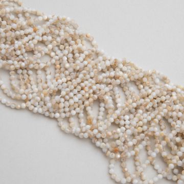 Masa perłowa kulka fasetowana kremowa 3mm