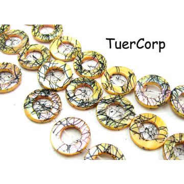 Masa perłowa koło malowane złote 17mm