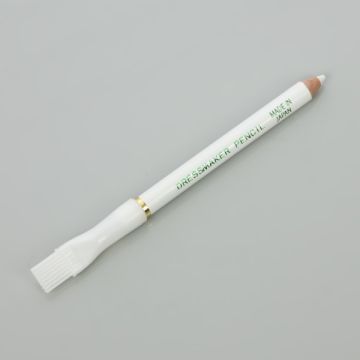 Biała kredka krawiecka ze szczoteczką 12cm