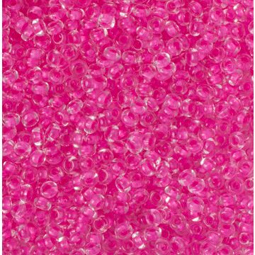 Koraliki NihBeads 12/0 Inside-Color Crystal/ Fucia Line