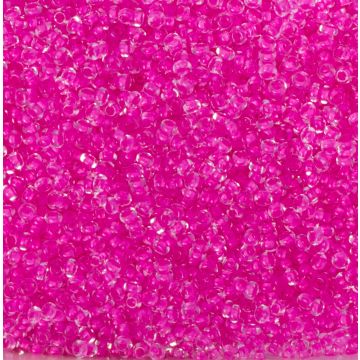 Koraliki NihBeads 12/0 Inside-Color Crystal/ Dark Fucia Line