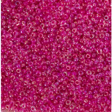 Koraliki NihBeads 12/0 Inside-Color Rainbow Crystal/ Hot Pink Line