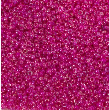 Koraliki NihBeads 12/0 Inside-Color Rainbow Crystal/ Hot Pink Line