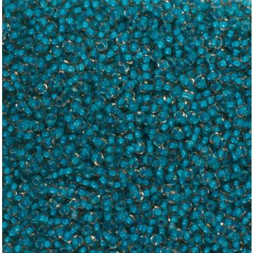 Koraliki NihBeads 12/0 Inside-Color Crystal / Teal Line