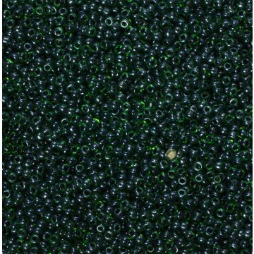 Koraliki NihBeads 12/0 Inside-Color Emerald/ Jet Line