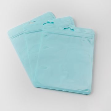 Woreczek z zamknięciem strunowym pastelowy miętowy 15x12cm