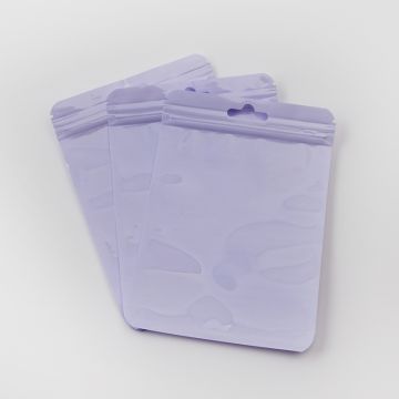 Woreczek z zamknięciem strunowym pastelowy lawendowy 15x10,5cm