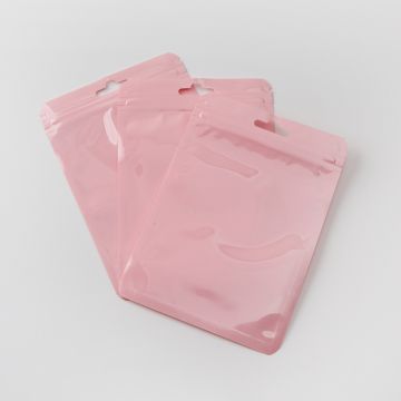 Woreczek z zamknięciem strunowym pastelowy różowy 15x10,5cm