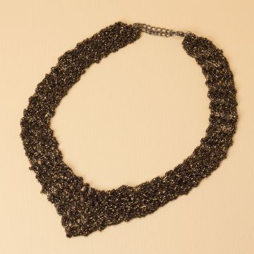 Kolia z drobnych łańcuszków 55cm