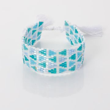 Bransoletka boho 13 rzędowa z koralików Matsuno 17-27cm