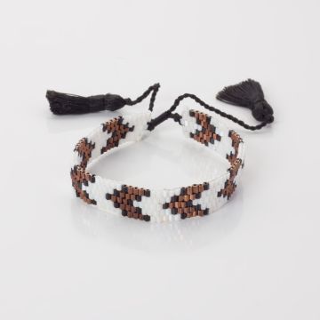 Bransoletka boho 5 rzędowa z koralików Matsuno 17-27cm