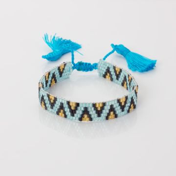 Bransoletka boho 5 rzędowa z koralików Matsuno 17-27cm