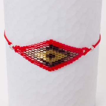 Bransoletka boho romb z koralików Matsuno