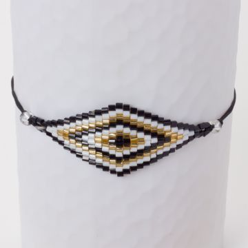 Bransoletka boho romb z koralików Matsuno