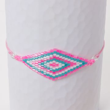 Bransoletka boho romb z koralików Matsuno