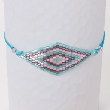 Bransoletka boho romb z koralików Matsuno