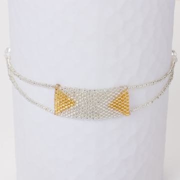 Bransoletka z koralików Toho prostokąt dł. regulowana