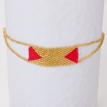 Bransoletka z koralików Toho prostokąt dł, regulowana