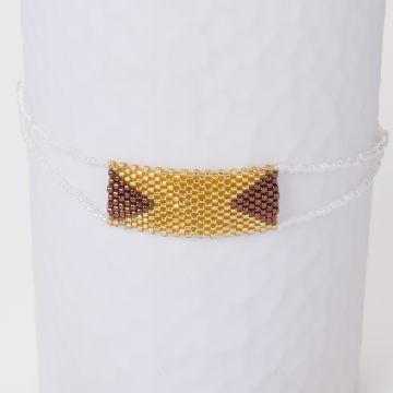 Bransoletka z koralików Toho prostokąt dł. regulowana