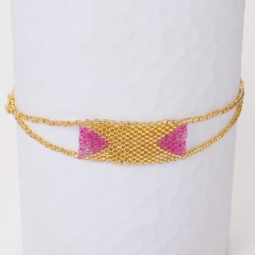 Bransoletka z koralików Toho prostokąt dł. regulowana