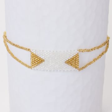 Bransoletka z koralików Toho prostokąt dł. regulowana