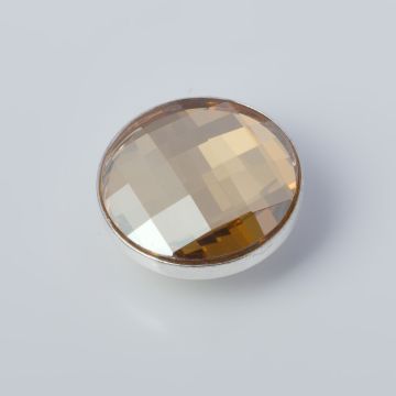 Srebrna wpinka Kaleidoskop Swarovski chessboard golden shadow 10mm