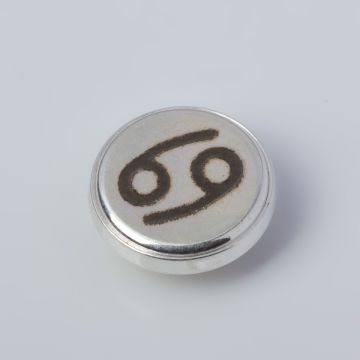 Srebrna wpinka Kaleidoskop zodiac rak 10mm