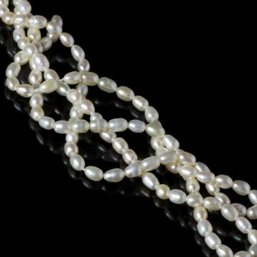 Perły naturalne rice białe 3-4mm