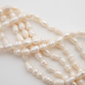 Perły hodowlane słodkowodne rice 6-8mm