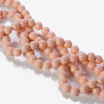 Perły seashell kulki łososiowe 8mm