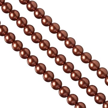 Perły szklane 12mm jasny brąz