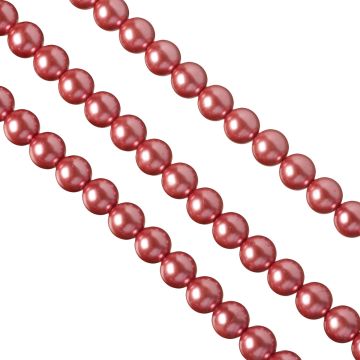 Perły szklane 12mm różowe