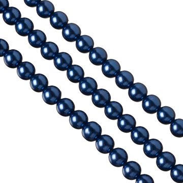 Perły szklane 12mm niebieskie