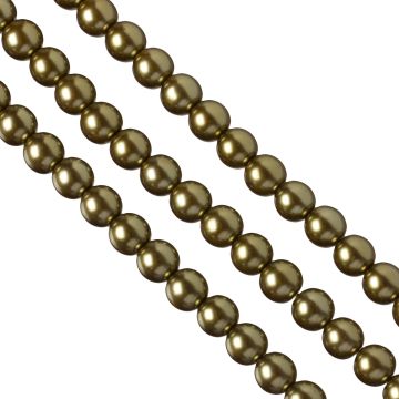 Perły szklane w kolorze starego złota 12mm