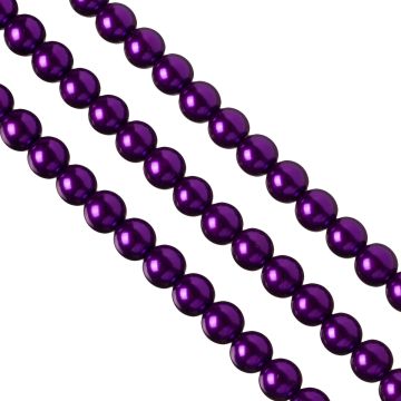 Perły szklane 12mm soczysty fiolet