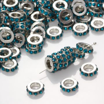 Przekładka z kryształkami rondelek montana 10x3mm