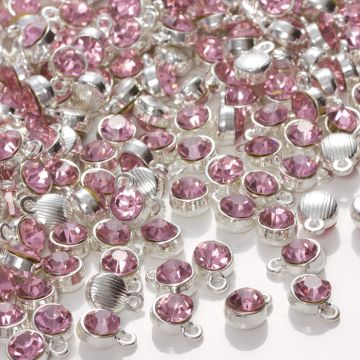 Zawieszka z kryształkiem light rose  7mm