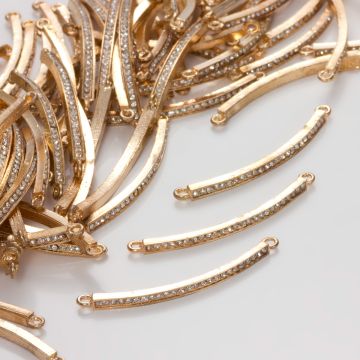 Przekładka z kryształkami patyczek golden shadow 45x3mm