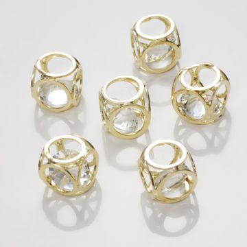 Koralik Kryształek w kostce crystal  12mm