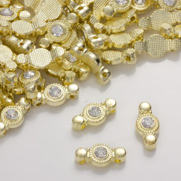 Przekładka z kryształkiem koloru złotego crystal 17mm