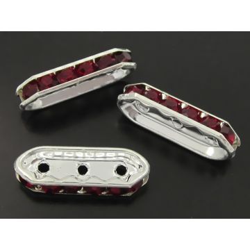 Przekładka z kryształkami ruby 3 dziurki