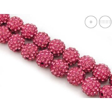 Kulka z diamencikami do wklejenia golden shadow 8mm