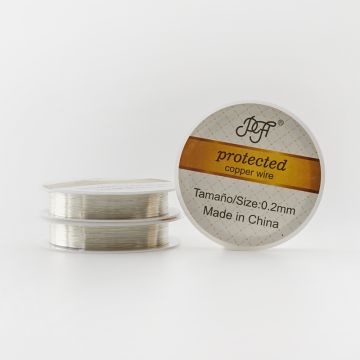 Drut 0,2mm w kolorze srebrnym 18m