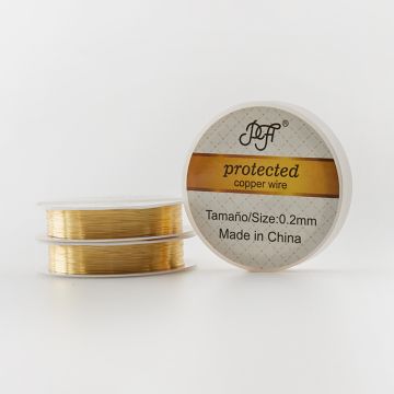 Drut 0,2mm w kolorze złotym 18m