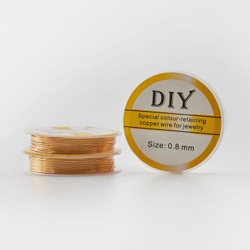 Drut 0,8mm w kolorze złotym 3,7m